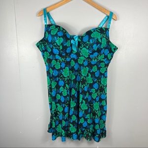 TORRID Skull Floral Chemise Teddy